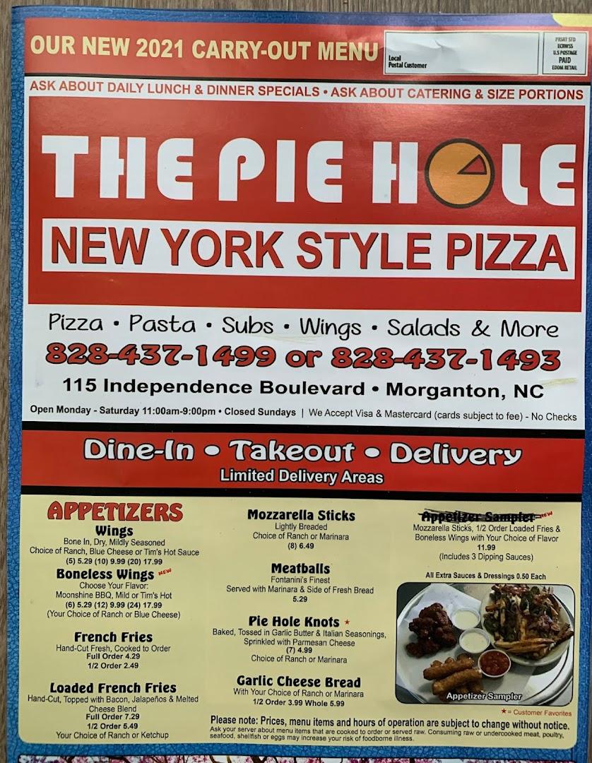 The Pie Hole: Pizza Pasta Subs Wings Salads